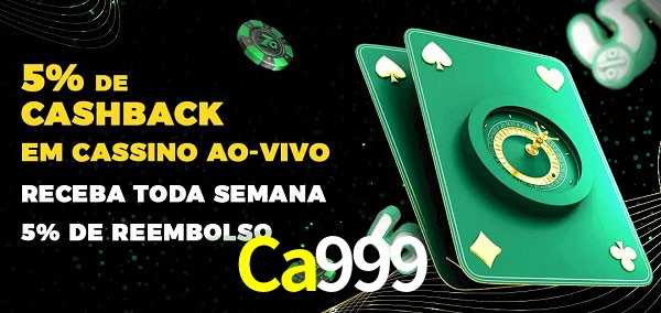 Promoções do cassino ao Vivo Ca999